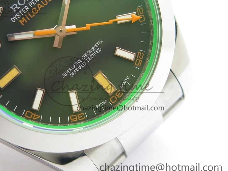 SH3131 GV on Black Bracelet Best ARF Dial Steel 1:1 Edition Milgauss 904L 116400 0803